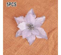Fiori di per stella Artificiali Glitterati 15cm per Fiori di(5pcs silver) | Materiale non tessuto, per sicuro e naturale, diametro 15cm, glitter , per ideale per alberi