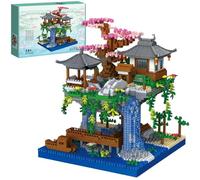 Fiori di pesca,3320Pcs Blocchi architettonici cinesi,Piscina di Fiori di Pesca Architettura Modello Set di Costruzione,Micro Mini Nano Blocchi di Costruzione Modello per Adulti Bambini,classico cinese