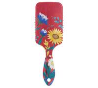Fiori di primavera Girasole Rosso liscio cuoio capelluto massaggiatore crescita dei capelli Progettato massaggio del cuoio capelluto per capelli fini con manico ergonomico cepillo para cabello de