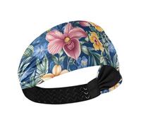 Fiori di primavera Orchidea sanguinante Blu reale Raffreddamento carino fasce per le donne Testa elastica per le donne per il trucco Allenamenti lavaggio viso Pallavolo Colorato Duchshund Cane Stelle