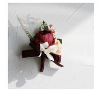 Fiori di rosa di seta artificiale, boutonniere for sposo, donna, uomo, spilla, abito, corsage, matrimonio, fiore da polso, decorazione for feste per matrimoni(A-Corsage)