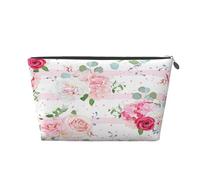 Fiori di rosa rosa, Borsa da toilette Borsa per trucco Borsa per cosmetici Borsa da toilette da viaggio portatile