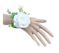 Fiori di seta artificiali, boutonniere for sposo, braccialetti for sposa, bouquet da sposa, fiori for le mani, decorazioni for abiti da festa, occhielli per matrimoni(Gold)