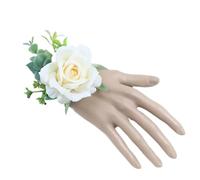 Fiori di seta artificiali, boutonniere for sposo, braccialetti for sposa, bouquet da sposa, fiori for le mani, decorazioni for abiti da festa, occhielli per matrimoni(Wrist-2)