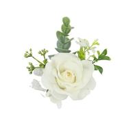 Fiori di seta artificiali, boutonniere for sposo, braccialetti for sposa, bouquet da sposa, fiori for le mani, decorazioni for abiti da festa, occhielli per matrimoni(Green)