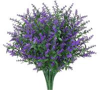 Fiori di Seta Finti Artificiali, 6 pacchi, per Esterni, Resistenti ai Raggi UV, per Piante, per Interni, per Esterni, per Appendere Il Giardino di casa (Viola) Practical