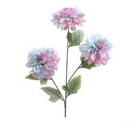 Fiori di seta realistici a 3 teste per steli di dalia, 64 cm, 3 teste | Petali realistici a strati, vivaci sfumature sfumate, nucleo in filo metallico robusto, lunghezza 64 cm, ideale per bouquet