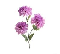 Fiori di seta realistici a 3 teste per steli di dalia, 64 cm, 3 teste | Petali realistici a strati, vivaci sfumature sfumate, nucleo in filo metallico robusto, lunghezza 64 cm, ideale per bouquet