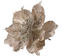 Fiori di stella di Natale artificiali stagionali con struttura in tessuto per decorazioni per la casa e sofisticate composizioni floreali in stile europeo (SparklingWine)