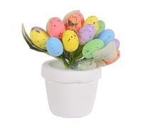 Fiori di uova di Pasqua artificiali di Pasqua - decorazione colorata in schiuma di schiuma-cartone - ornamenti regalo unici, 4,72 pollici, decorazione incantevole - sal