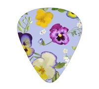 Fiori di viola del pensiero,12 pezzi di plettri per chitarra, 3 plettri di diverso spessore per chitarra acustica, basso, ukulele