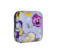 Fiori di viola del pensiero, Borsa porta assorbenti, borse per il ciclo, borse per tamponi per donne e ragazze adolescenti