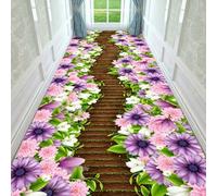 Fiori E Erbe In 3D, Tappeto A Striscia Per Il Corridoio, Tappeto Lungo Per L'ingresso E La Cucina, Tappetino, Tappeto A Striscia Sottile Lavabile Per Corridoi Stretti(Pattern A,180cmx500cm)