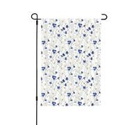 Fiori e fiordalisi margherite bandiere da giardino su entrambi i lati, decorazione stagionale per tutte le stagioni per la decorazione del portico anteriore del cortile