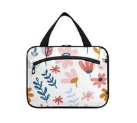 Fiori e foglie appesi grande borsa da viaggio da appendere con gancio, accessori di design borsa da toilette da appendere per gli elementi essenziali di viaggio per le donne crociere bolsas para