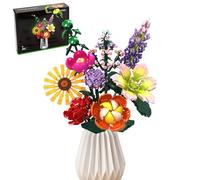 Fiori e Piante Set di Costruzioni, 861 PCS Fiori Eterni Collezione Botanica, 9 Stili di Flower Artificiali, Regali Set san Valentino/Compleanno/Festa della mamma per Adulti, Ragazze 8+ Anni