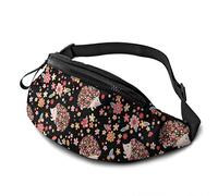 Fiori E Simpatici Ricci Tasca a Tracolla Regolabile Borsa a Tracolla Borsa sul Petto per Viaggiare Escursionismo Ciclismo Corsa