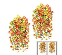 Fiori finti - Decorazioni per la casa artificiali realistiche | Petali vivaci resistenti alle intemperie con fogliame verdeggiante, accenti botanici resistenti ai raggi UV, verde da giardino per casa,