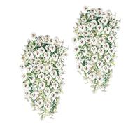 Fiori finti - Decorazioni per la casa artificiali realistiche | Petali vivaci resistenti alle intemperie con fogliame verdeggiante, accenti botanici resistenti ai raggi UV, verde da giardino per casa,