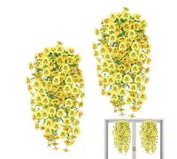 Fiori finti - Decorazioni per la casa artificiali realistiche | Petali vivaci resistenti alle intemperie con fogliame verdeggiante, accenti botanici resistenti ai raggi UV, verde da giardino per casa,