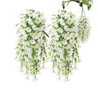 Fiori finti di petunia - Piante artificiali resistenti alle intemperie | 2 pezzi decorazione per interni ed esterni, fiori eterni realistici per patio, portici da giardino, passerelle, disposizione