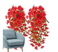 Fiori finti di petunia - Piante artificiali resistenti alle intemperie | 2 pezzi decorazione per interni ed esterni, fiori eterni realistici per patio, portici da giardino, passerelle, disposizione