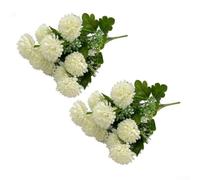 Fiori Finti di Seta 44cm Antisbiadimento per Memoriale(Milk White) | Seta e plastica per premium, agli UV, , uso esterno prolungato, manutenzione zero