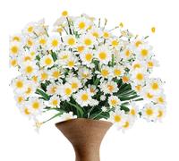 Fiori finti - Fiori di Margherita finta, arbusti artificiali resistenti ai raggi UV per interni esterni, vegetazione realistica per piantatrice domestica