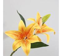 Fiori Finti Per Decorazioni Giglio Giallo Fiori Artificiali Per Cimitero, Decorazioni Da Vaso, Vasi Alti,Piante Artificiali Da Esterno,Composizione Fiori Artificiali,Fiori Di Seta