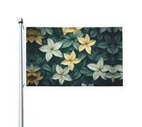 Fiori freschi Bandiera a doppia faccia stampata (91,4 x 152,4 cm), grande bandiera da giardino, bandiera decorativa per esterni festivi
