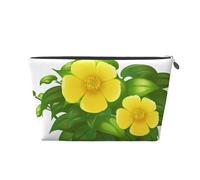Fiori Gialli Nel Cespuglio Verde, Borsa da toilette Borsa per trucco Borsa per cosmetici Borsa da toilette da viaggio portatile