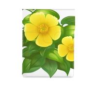 Fiori gialli nel cespuglio verde, Custodia per laptop in pelle PU, borsa per notebook, custodia per laptop, custodia per tablet