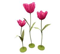 Fiori Giganti per Allestimenti Set da 3 Grandi Tulipani Artificiali In EVA Impermeabili