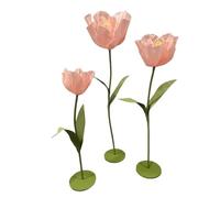 Fiori Giganti per Allestimenti Set da 3 Grandi Tulipani Artificiali In EVA Impermeabili