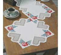 Fiori Hardanger tovaglia ricamo kit