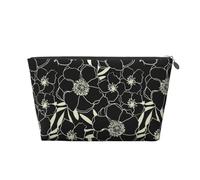 Fiori In Bianco E Nero, Borsa da toilette Borsa per trucco Borsa per cosmetici Borsa da toilette da viaggio portatile