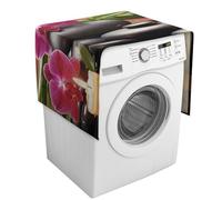 Fiori in fontana Massaggio Pietre Copertura Lavatrice con Tasche di Immagazzinaggio Lavatrice Asciugatrice Top Copertura antipolvere 54 "X 20" Frigorifero Cucina Pad Protettivi Decorazione Casa