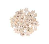 Fiori in legno - Artemio - Giappone - 30 pezzi - Beige - 2 a 5 cm