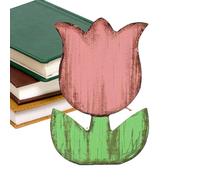 Fiori in legno | tulipani in legno, decorazione floreale retrò, vassoio come decorazione centrale da tavolo, adatto per scrivania, davanzale, scuola e uffici