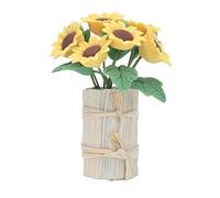 Fiori in miniatura Girasole carino Piante per casa delle bambole squisite e durevoli, realistiche, senza veleno, dai colori vivaci