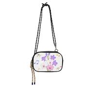Fiori incantevoli e libellula Nota Colorato Delle Donne Borse Crossbody per gli Uomini Bellezza con Slot per Carte di Credito Piccola Borsa a Tracolla Go shopping bolsos negros para mujeres