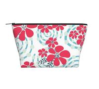 Fiori invernali rossi e blu, Borsa da toilette Borsa per trucco Borsa per cosmetici Borsa da toilette da viaggio portatile