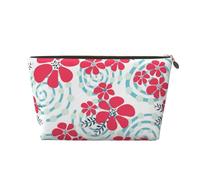 Fiori invernali rossi e blu, Borsa per il trucco Borsa per cosmetici Borsa da toilette da viaggio portatile Borsa da toilette