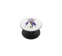 Fiori Iris viola del lago nano MI PopSockets PopGrip Adesivo