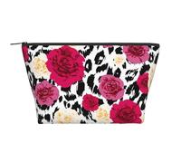Fiori leopardati colorati, Borsa da toilette Borsa per trucco Borsa per cosmetici Borsa da toilette da viaggio portatile