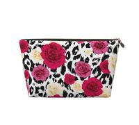 Fiori leopardati colorati, Borsa per il trucco Borsa per cosmetici Borsa da toilette da viaggio portatile Borsa da toilette