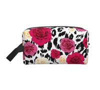 Fiori leopardati colorati, Borsa per il trucco Borsa per cosmetici Borsa da viaggio portatile da viaggio Borsa per trucco Organizer