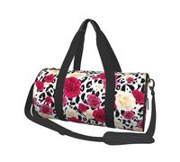 Fiori leopardati colorati, Borsone da viaggio di grande capacità Borsa rotonda Borsa da viaggio sportiva Borsa da viaggio Borsa da fitness
