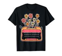 Fiori Macchina da Scrivere Vintage Narratore Maglietta