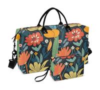 Fiori minimalisti Clorful Art Decorativo Carry On Tote Bag Sport Tote Gym Bag con Toiletry Bag per Allenamento Multifunzionale Bolsa para en Avion
